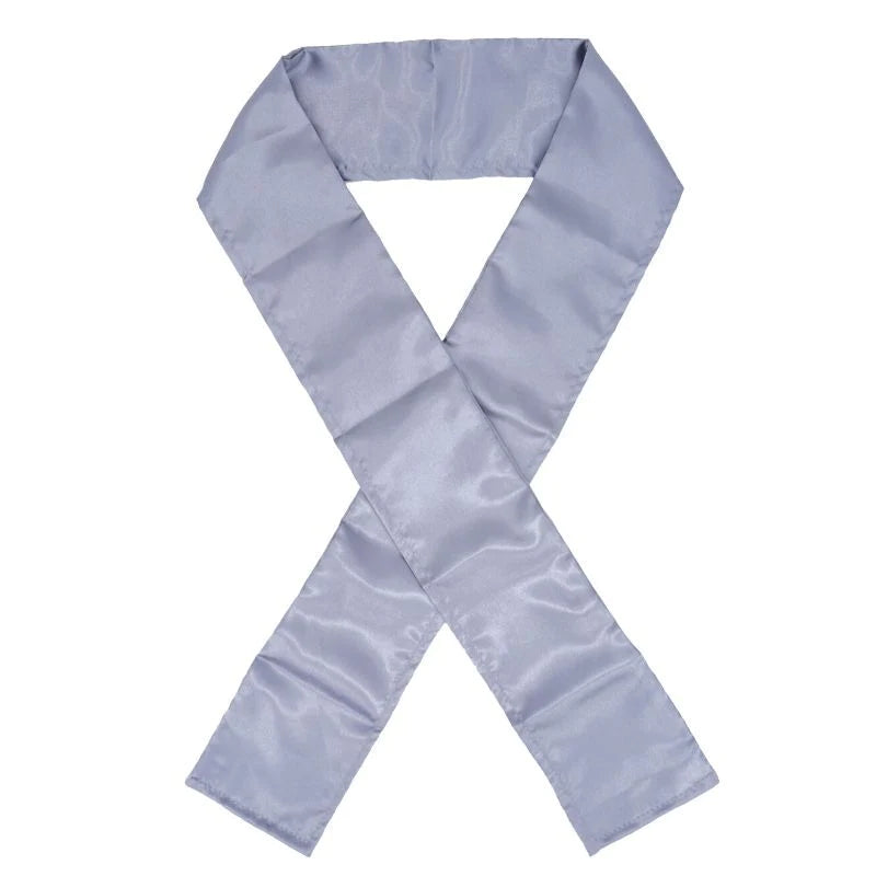 Charcoal gray silk edge scarf