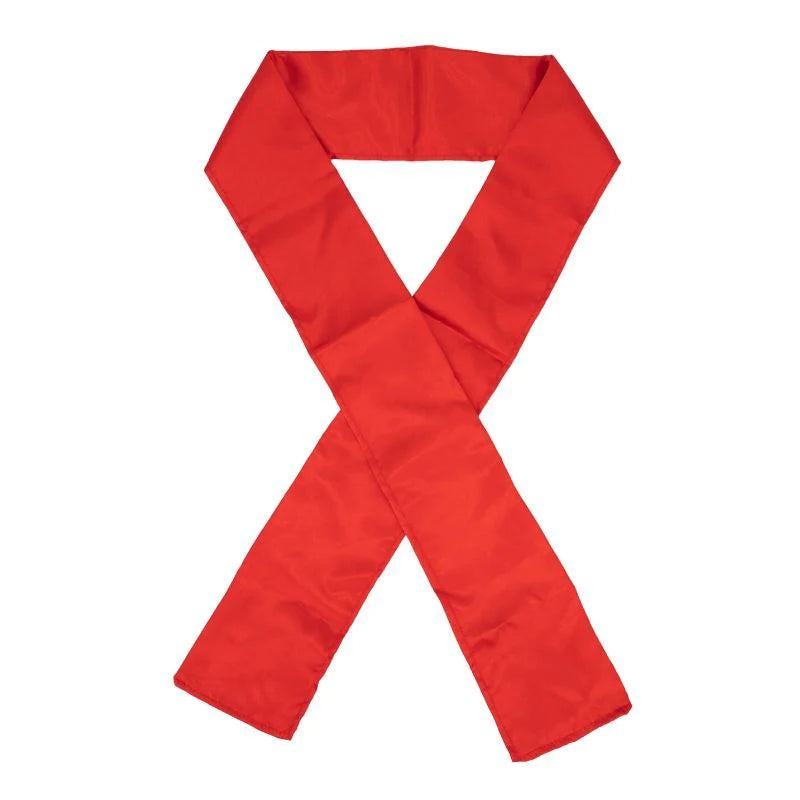 Ruby Red edge silk scarf