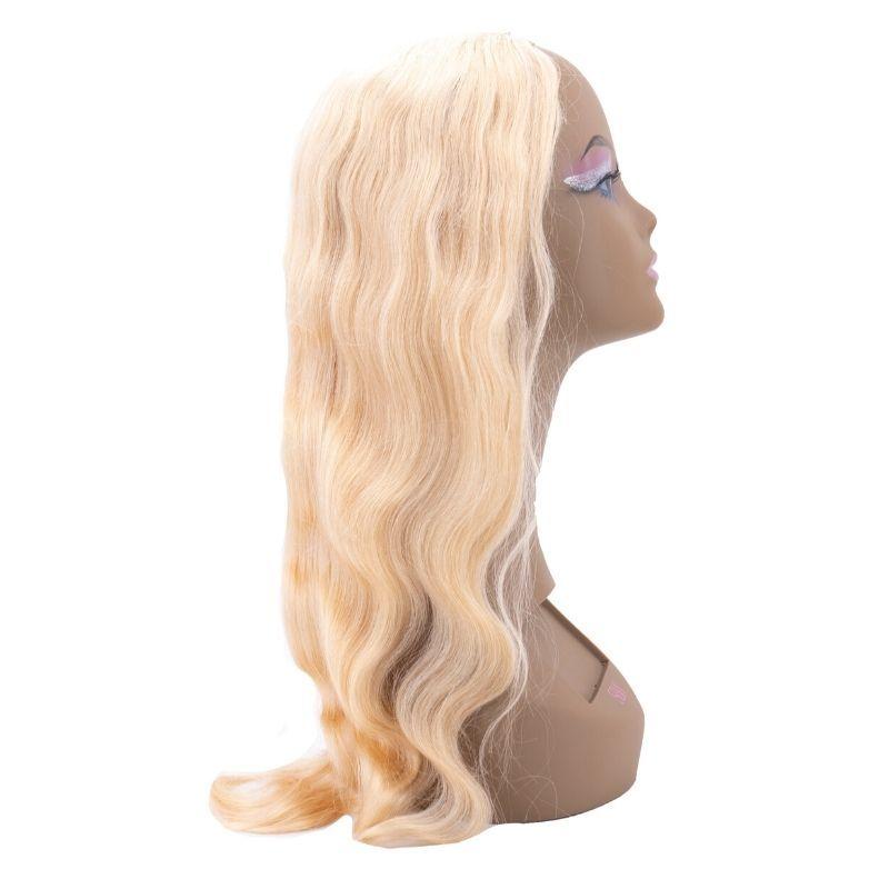 Side view of a Brazilian Blonde Body Wave U-Part Wig