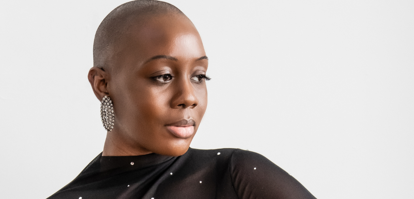 black bald woman at ogp boutique