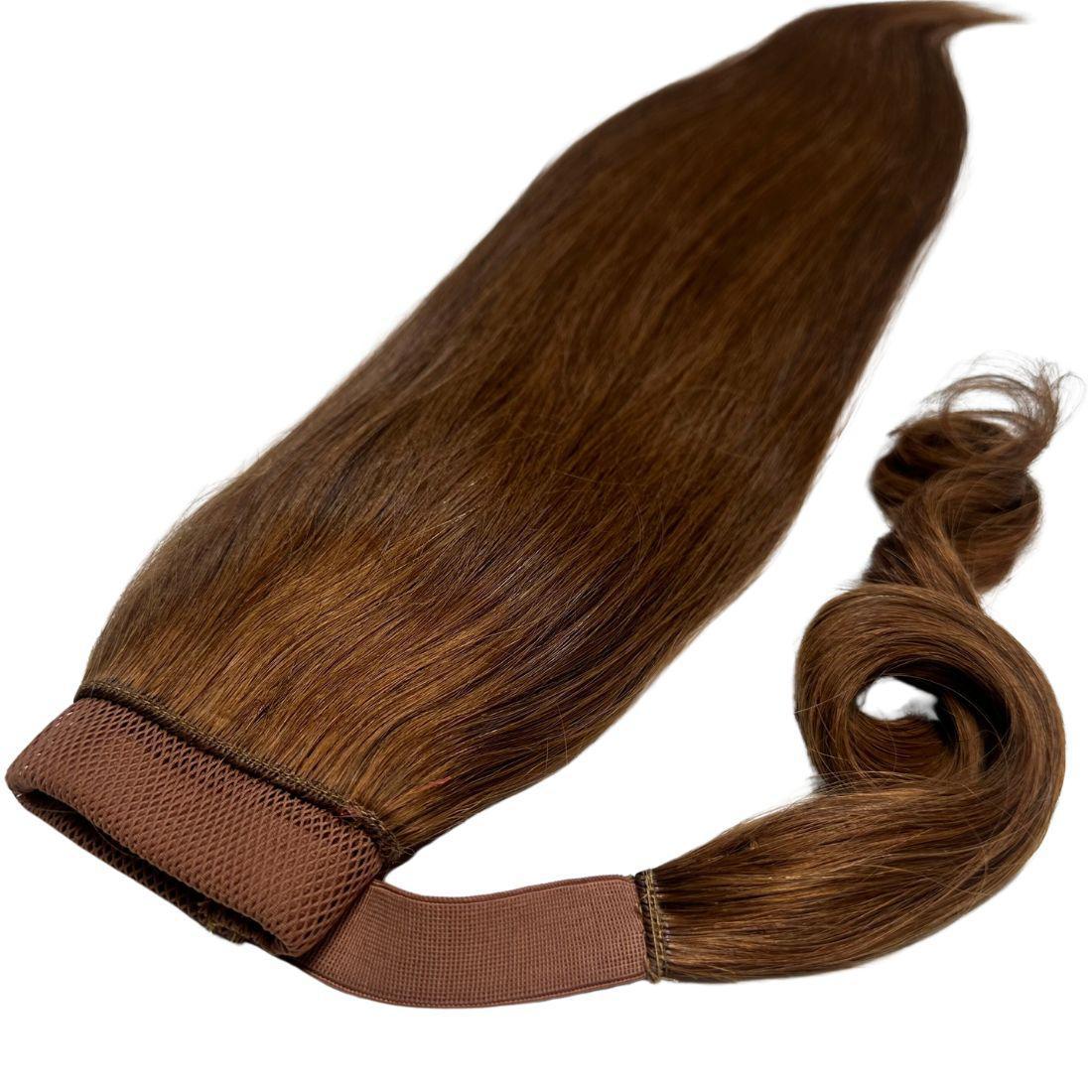 Auburn Ponytail with wrap around hair for a secure fit.