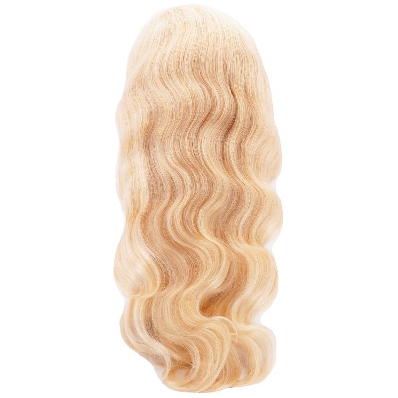 Back view of a Blonde Body Wave lace front wig