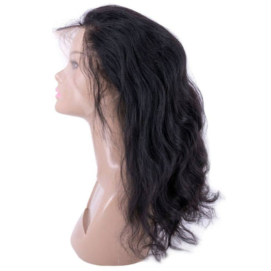 Indian Wavy Transparent Lace Front Wig side view