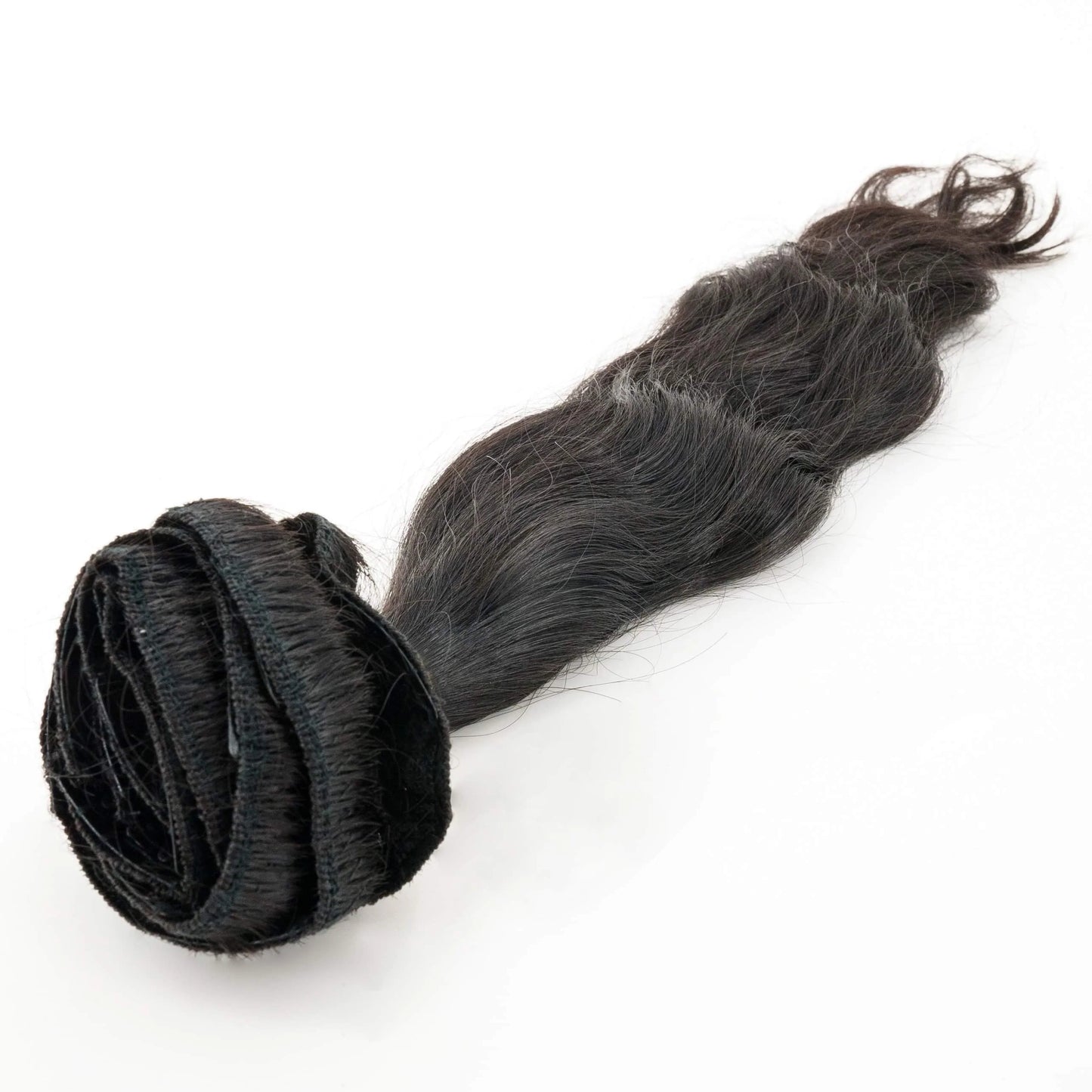 Indian wavy natural black clip-in extensions