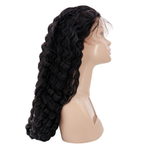 front lace deep wave  wig