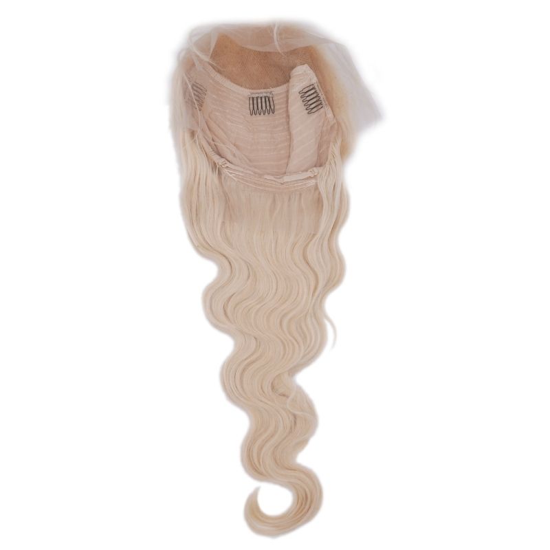 Inside view of a Blonde Body Wave lace front wig