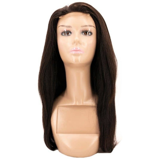 straight closure wig