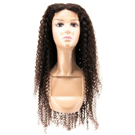 Front view of a Water Wave Transparent Closure Wig on a mannequin.